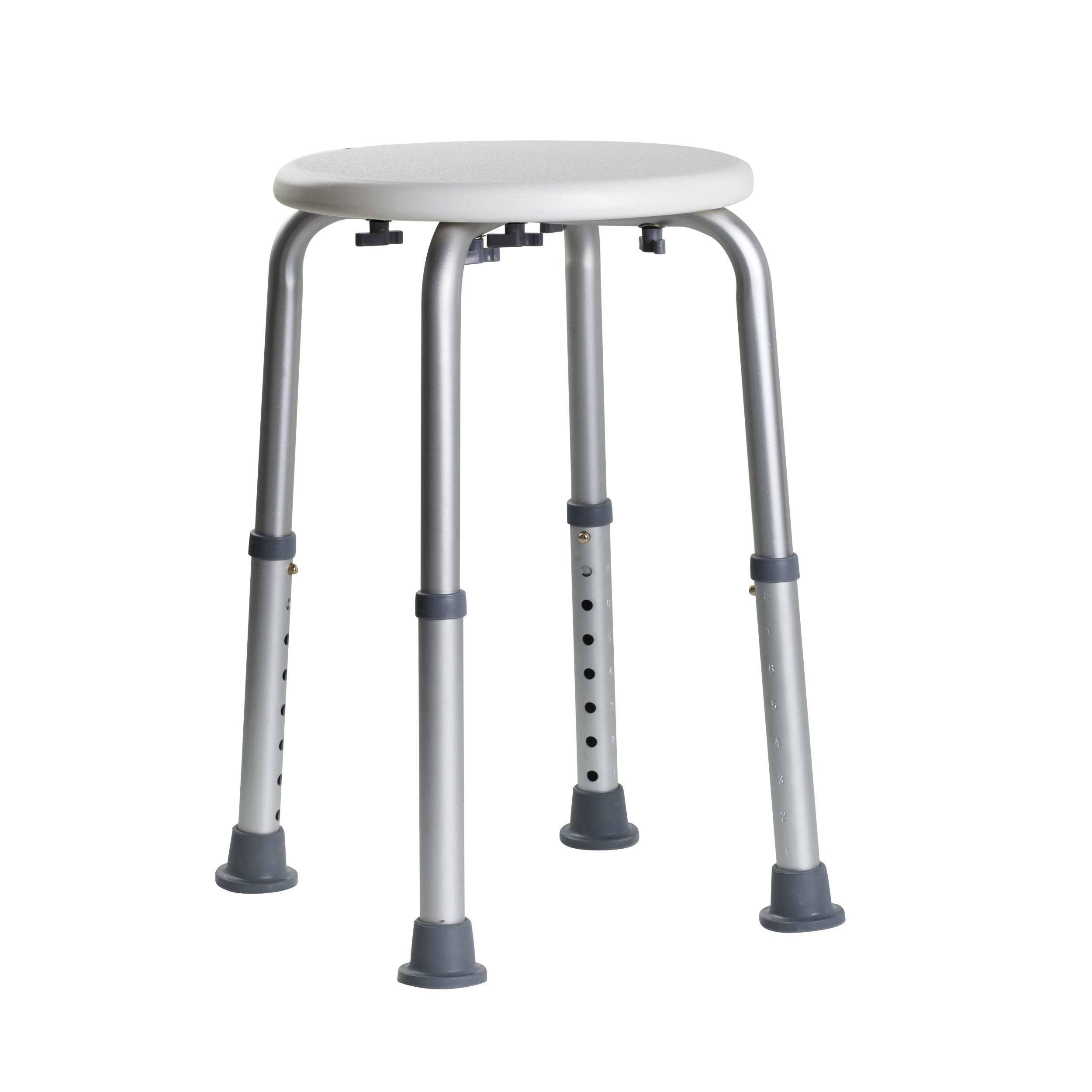 NALONE Tabouret de Douche,Tabouret de Salle de Bain Moderne en HDPE à Deux Niveaux, Patins Antidérapants, Étanche à l'eau et résistant aux Taches, Banc Salle de Bain pour Spa Rasage