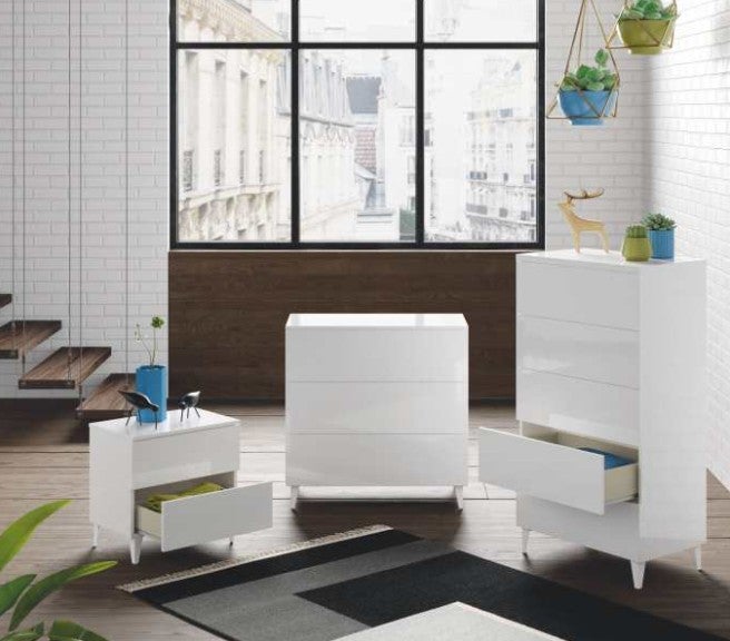 Chevet AMIR 2 tiroirs L50cm x H49cm - Blanc - 2