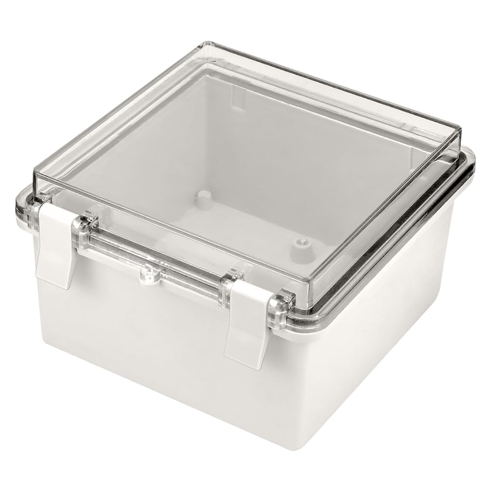 Puszka przyłączeniowa IP65, wodoodporna, 150x150x90 mm z przezroczystą pokrywą z poliwęglanu, wodoodporna, zewnętrzna puszka przyłączeniowa ABS