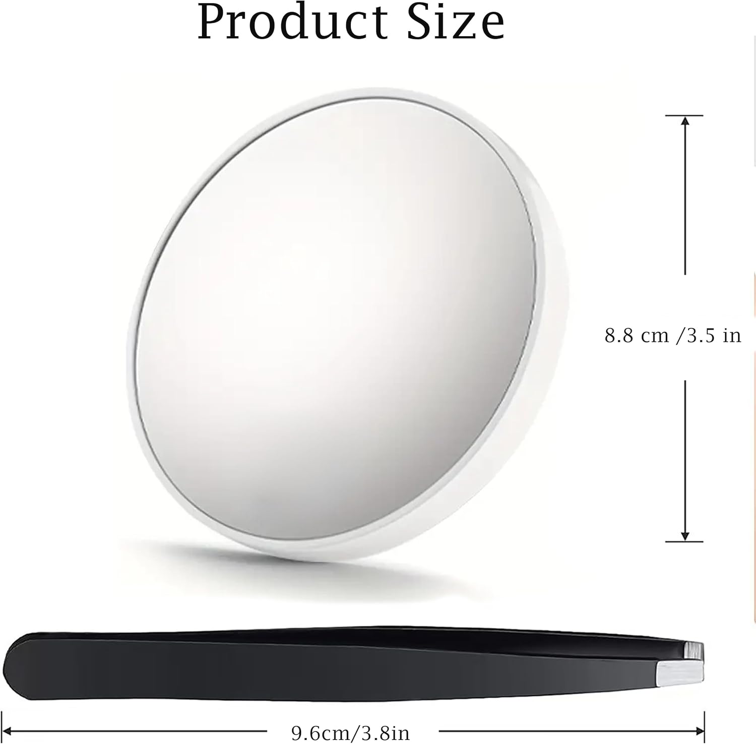 Miroir Grossissant 25X Avec Ventouse Pour Une Installation Facile, Peut Être Utilisé Comme Loupe