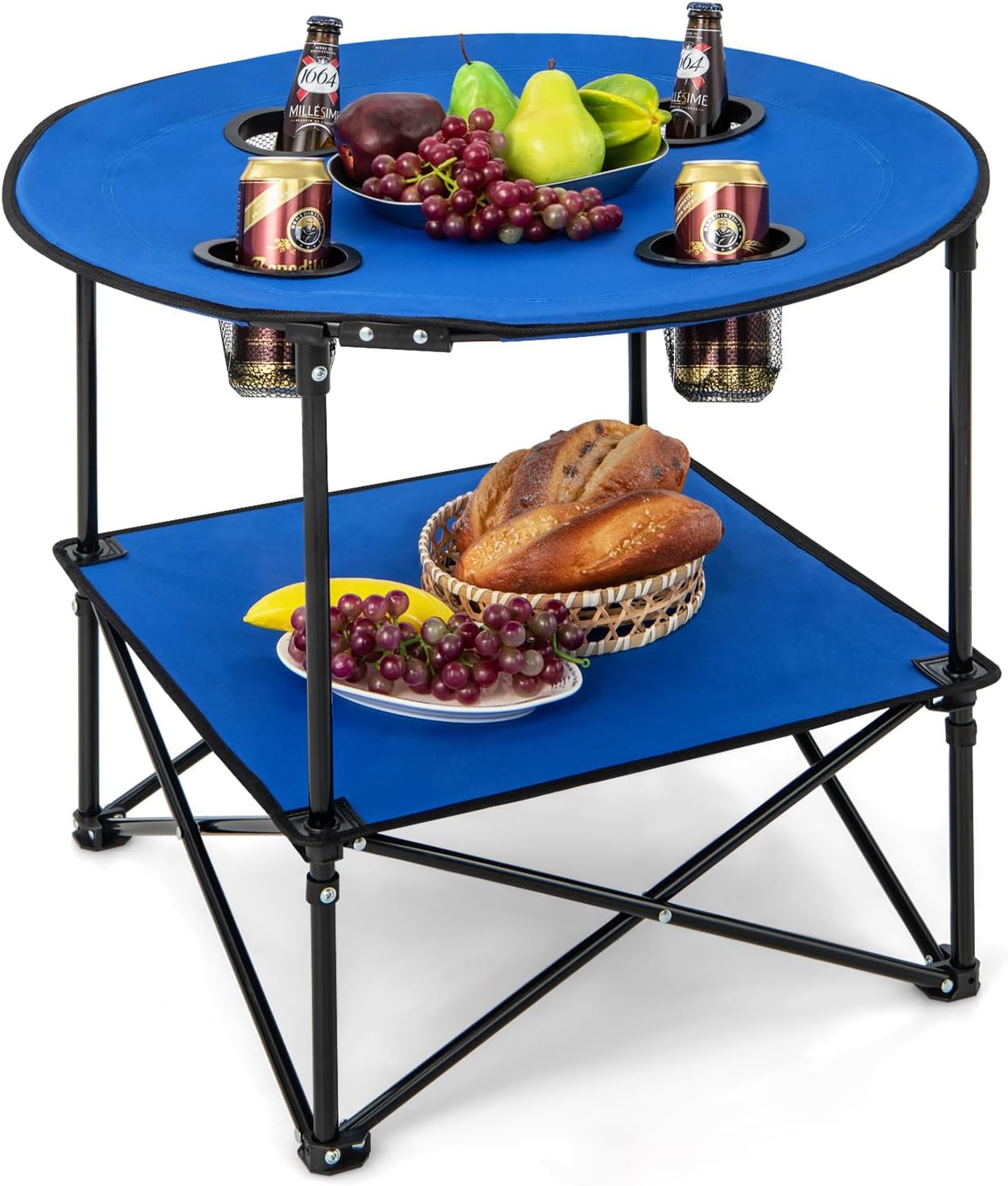 Table De Camping Pliante 2 Niveaux Table De Pique Nique Portable table-de-camping-pliante-2-niveaux-table-de-pique-nique-portable