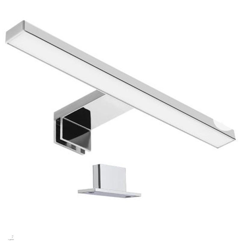 Lampa lustrzana do łazienki 30 cm LED 5 W, biała ciepła 3000 K, zacisk na lustro/szafkę/ścianę 300 mm z puszką przyłączeniową IP44