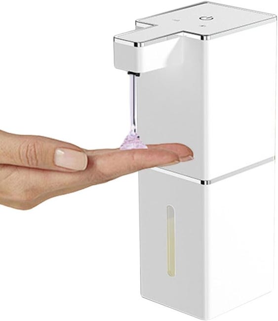 Distributeur Savon Automatique 380 Ml – Sans Contact, USB Rechargeable, Fixation Murale Sans Perçage, IPX5