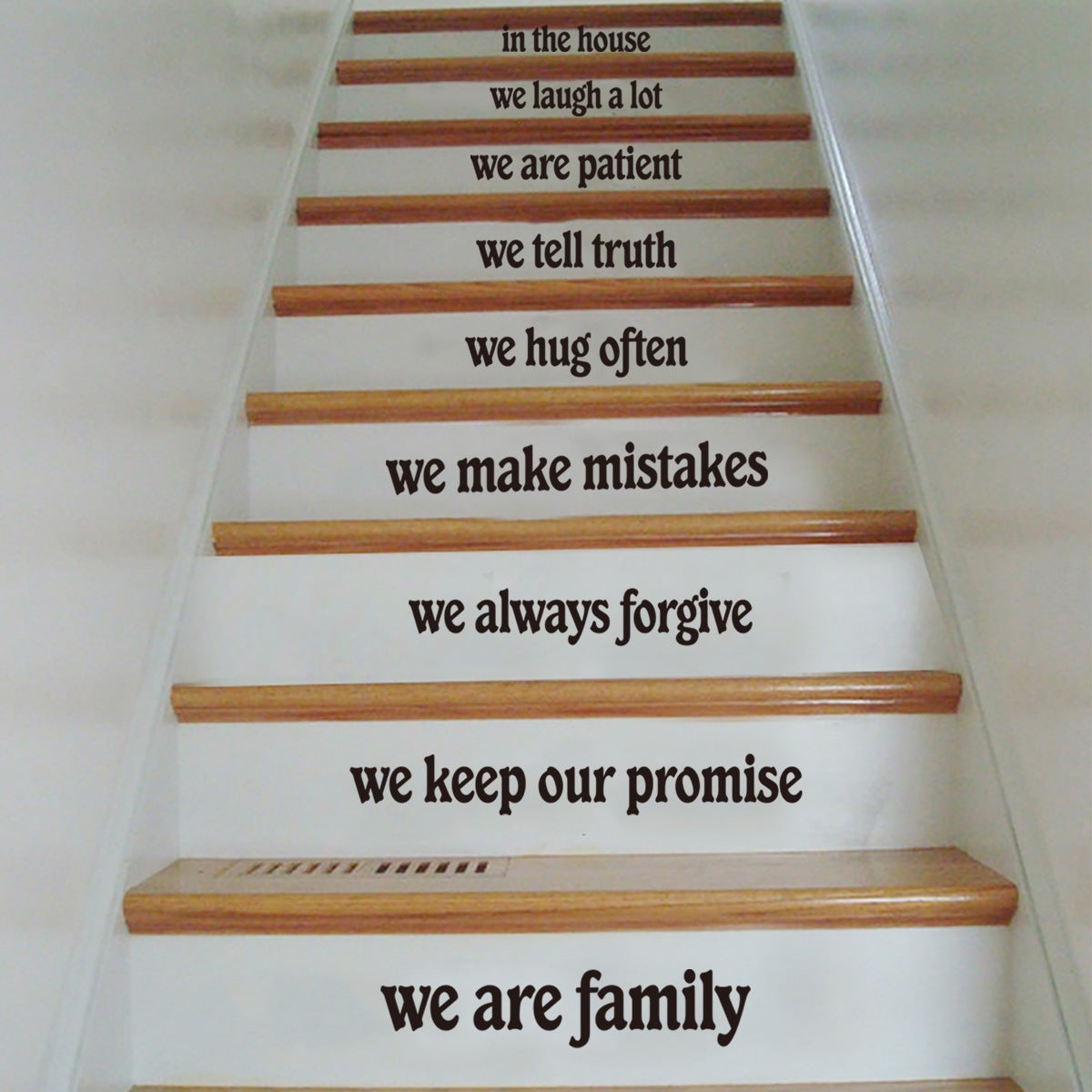 Bandes Adhésives pour Contremarches D'Escalier avec Texte Familial ...