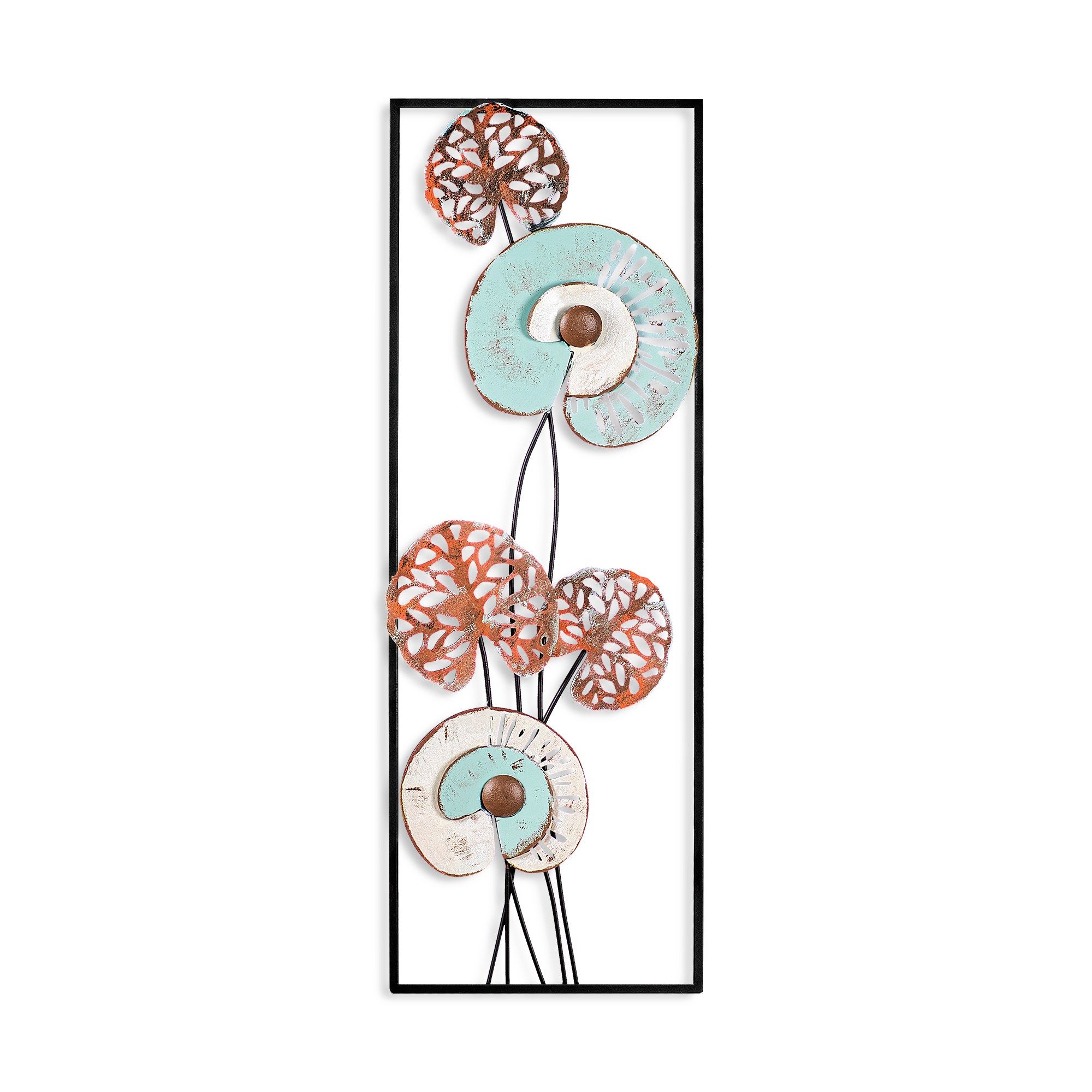 Cadre Ancien En étain Avec Motif De Fleur à Poser - Argenté 15,5 Cm
