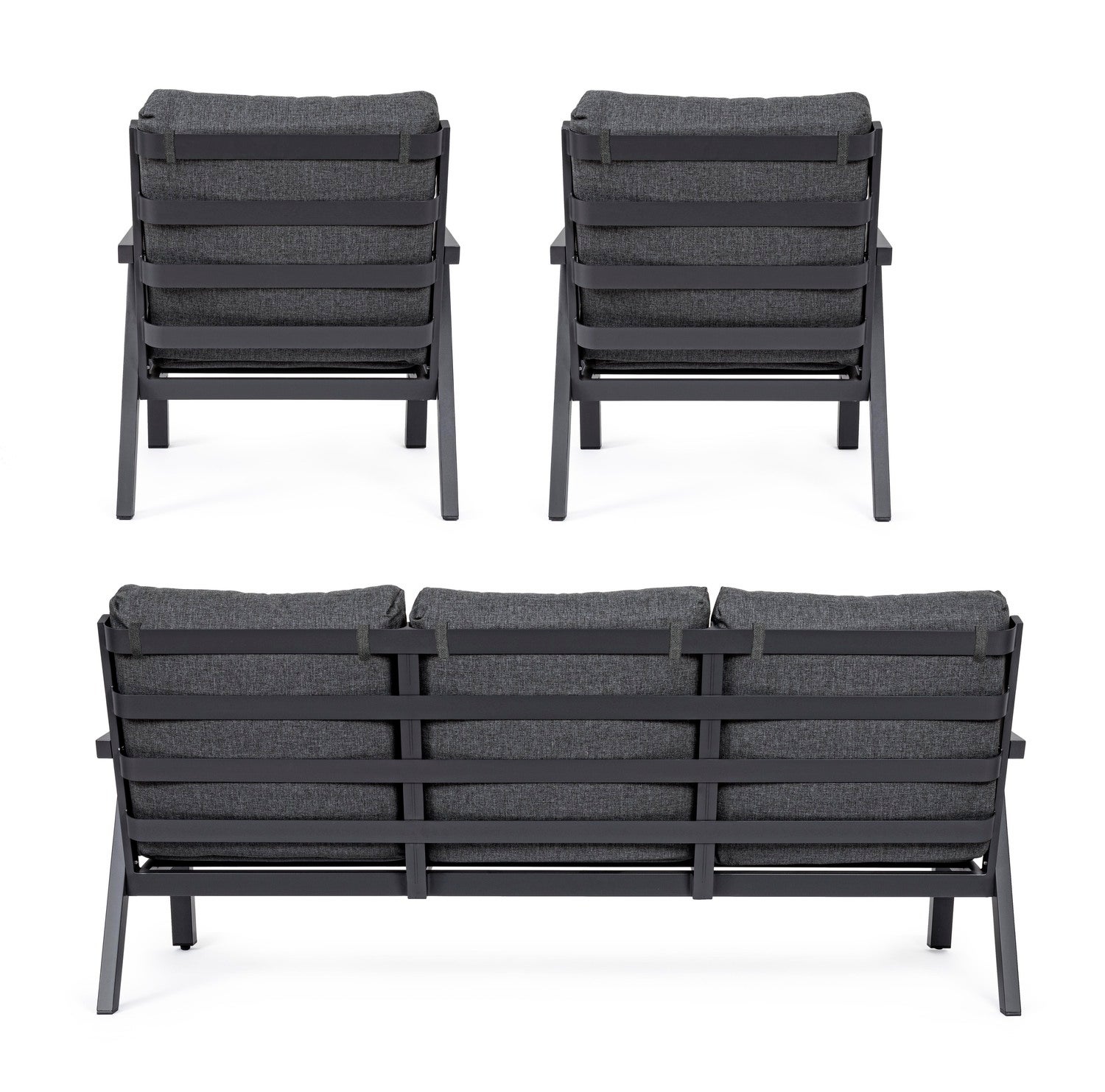 Ensemble de salon coussins anthracite 