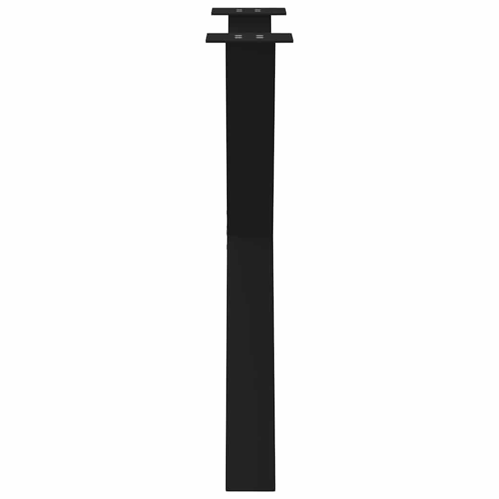 Maison Exclusive - Pieds de table à manger en forme de X, 3 pièces, noir, 80 x (72-73) cm, acier - 6