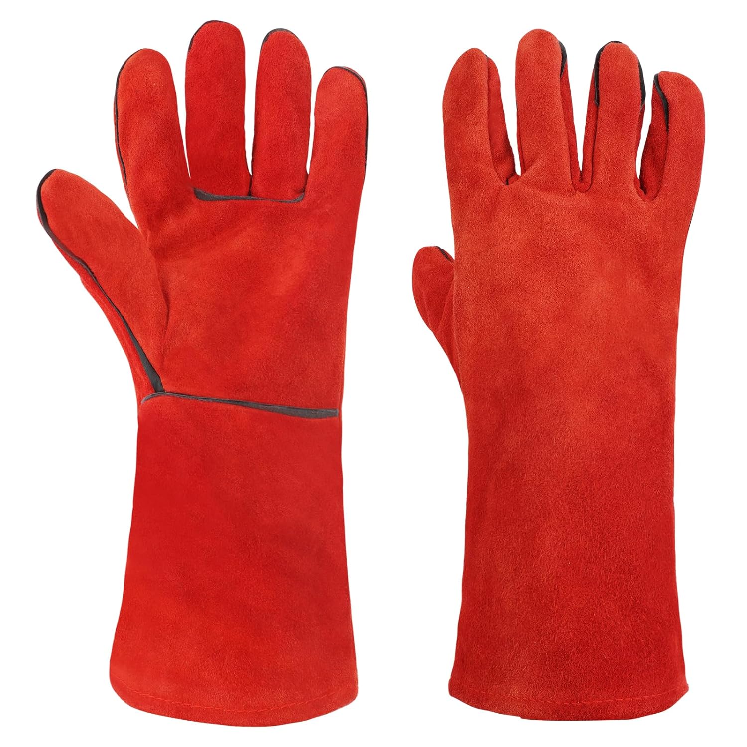 Qcwn ST100 Paire De Gants De Soudage Doublés Résistants à
