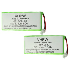 Batterie De Remplacement 18V 6800mAh Pour Robot Tondeuse Husqvarna - Compatible 588 14 64-02, 580 68 33-02, Etc. Bloc Batterie Automower Compatible