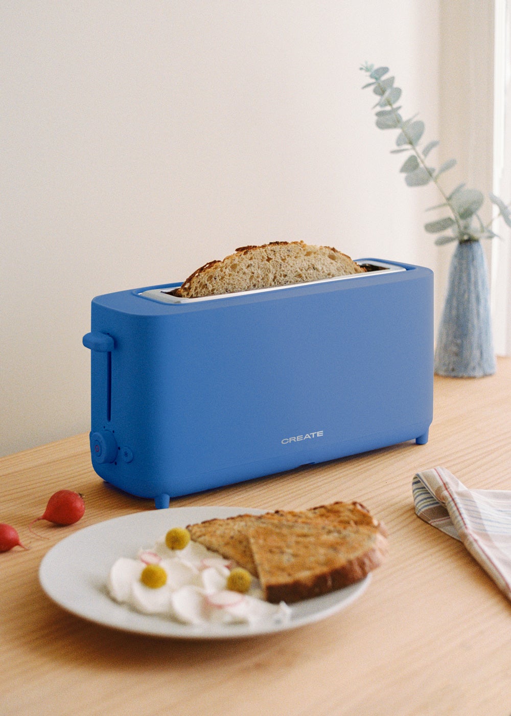 CREATE - TOAST STUDIO - Toster do pieczywa - Bleu cobalt