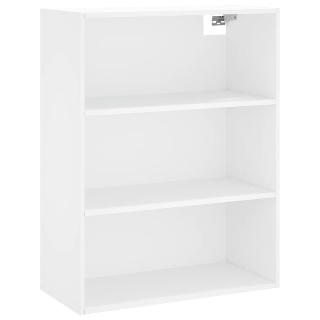 Buffet haut Blanc 69,5x34x180 cm Bois d'ingénierie - 5