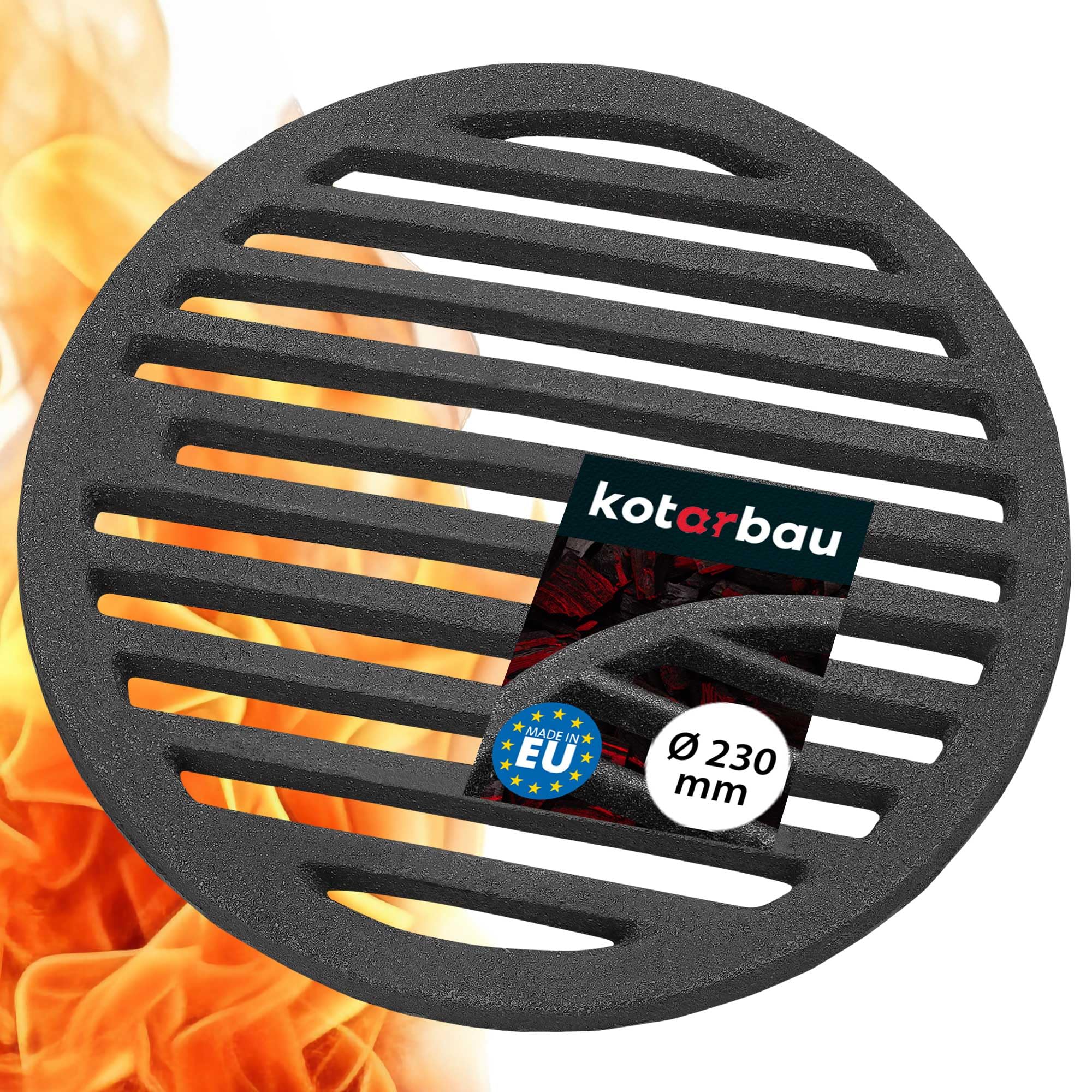 Ruszt żeliwny fi 230 mm wkład okrągły do pieca pieców piecowy grill ruszt - KOTARBAU