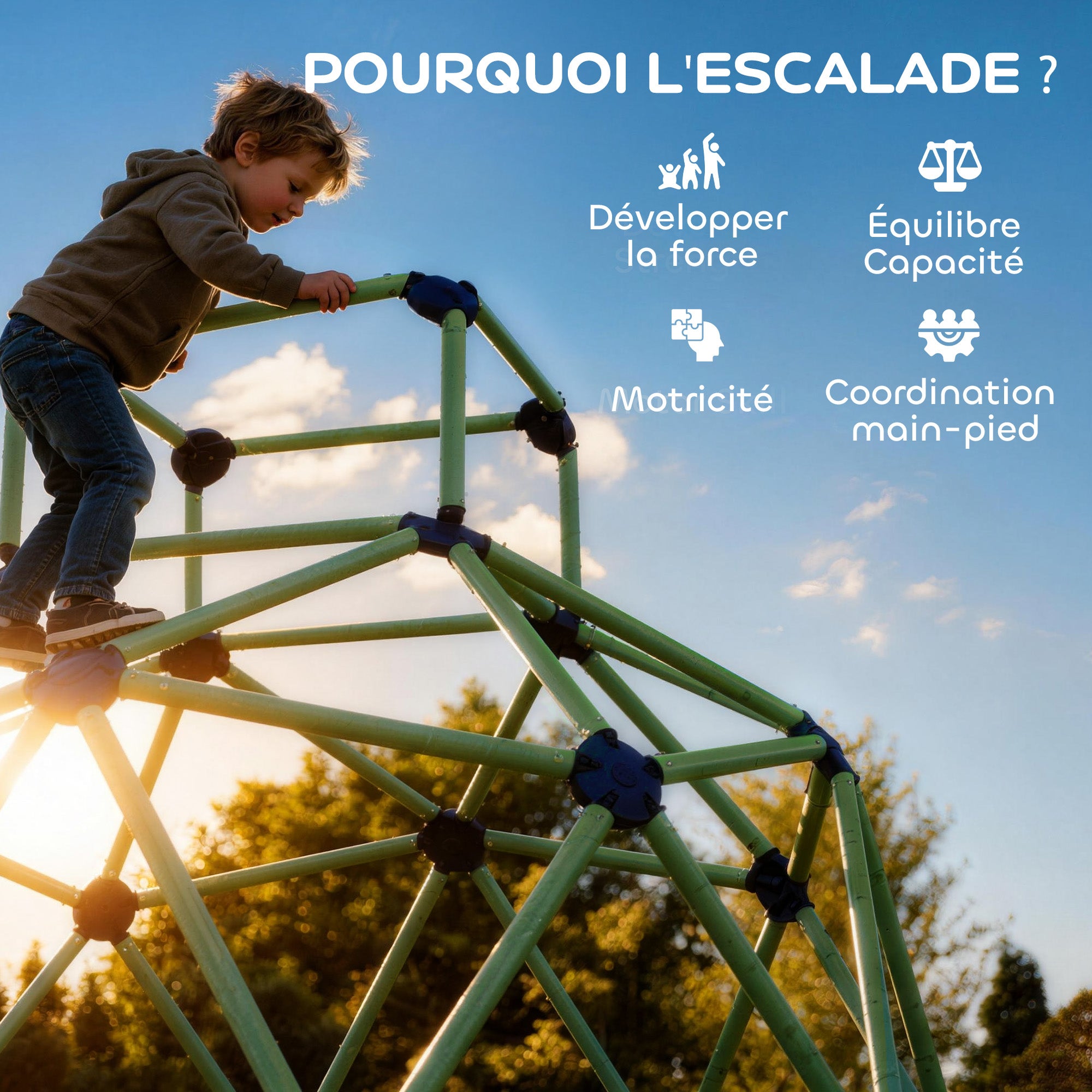 Dôme d'escalade pour enfants plastique AIYAPLAY - 8