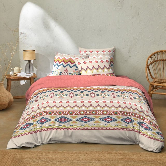 Housse de couette 220x240 cm + 2 taies d'oreiller 63x63 cm 100% Coton 51 fils Amarok