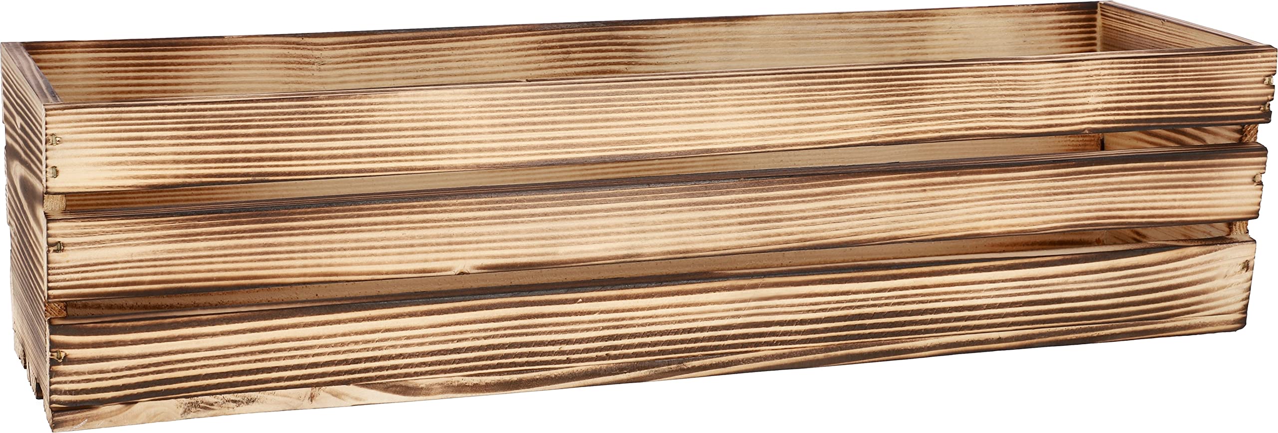 Jardinière en Bois Brûlée avec Insert en Plastique 60 x 18 x 15 cm - KOTARBAU - 5