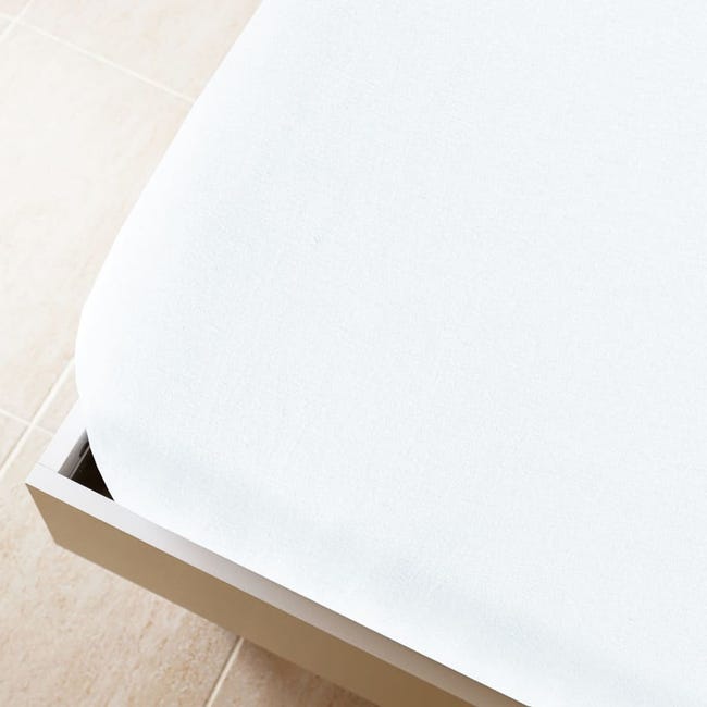 Cotone Set 400 Lenzuola Letto Singolo Bianco 90x200 Cotone 100% Fibra