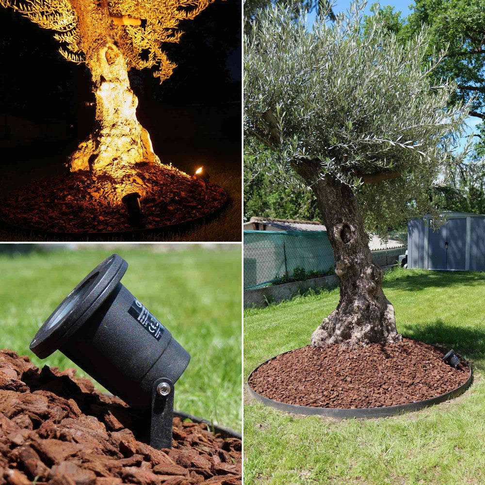 Spots extérieurs avec piquet X6 - Pour Ampoule LED GU10 - Câble 1m50 - Éclairage de Jardin à piquer - Orientable - Étanche IP65 - 3