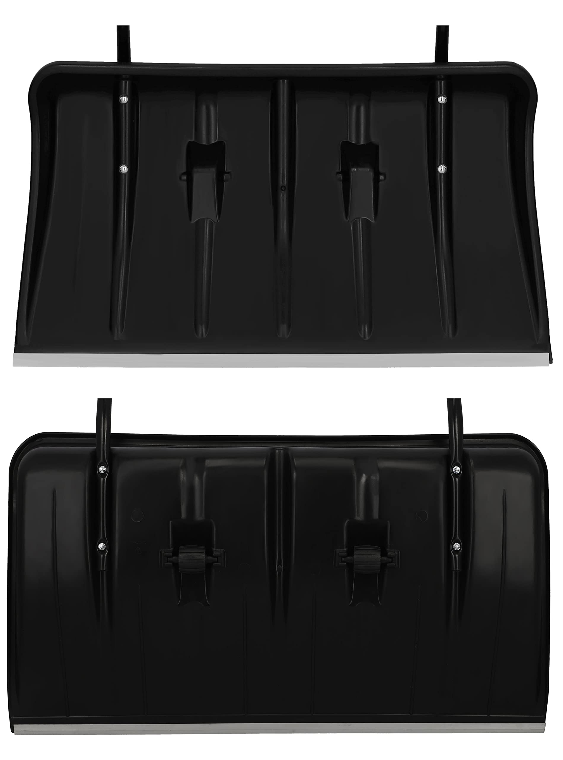 Pelle à Neige avec roues 80 cm - Profil en Aluminium, Manche en Métal Déneigeuse - Noir - KOTARBAU - 5