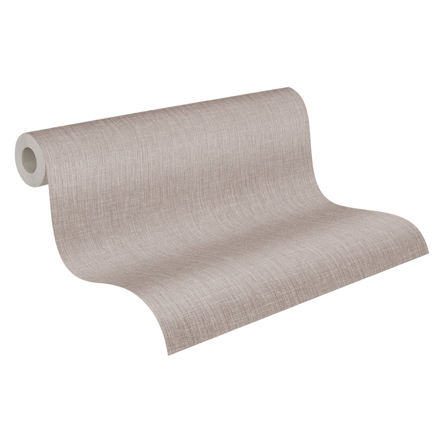 Tapeta lniana tekstura szaro-szarym - 53 cm x 10.05 m - LIVINGWALLS