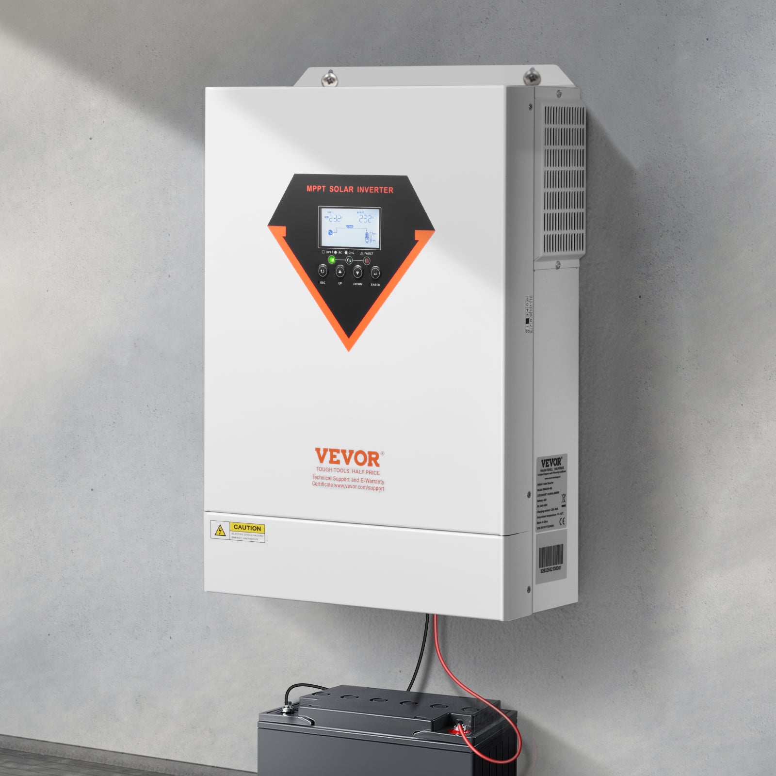 Onduleur Solaire Hybride 6000W, Chargeur Sinusoïdal Pur Tout-en-un, 48V CC vers 220/230V CA, MPPT 120A Intégré, pour Systèmes Photovoltaïques VEVOR - 8