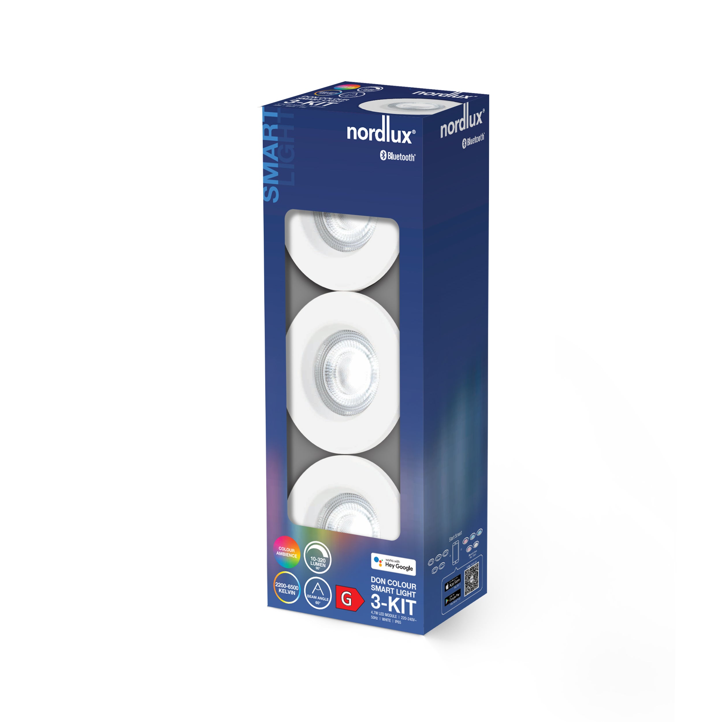 Spot encastré_C DON SMART 3-KIT Colour Matière plastique Blanc, H.6.8 - IP65 2200K à 6500K-LED Module /Nordlux Intérieur - 2