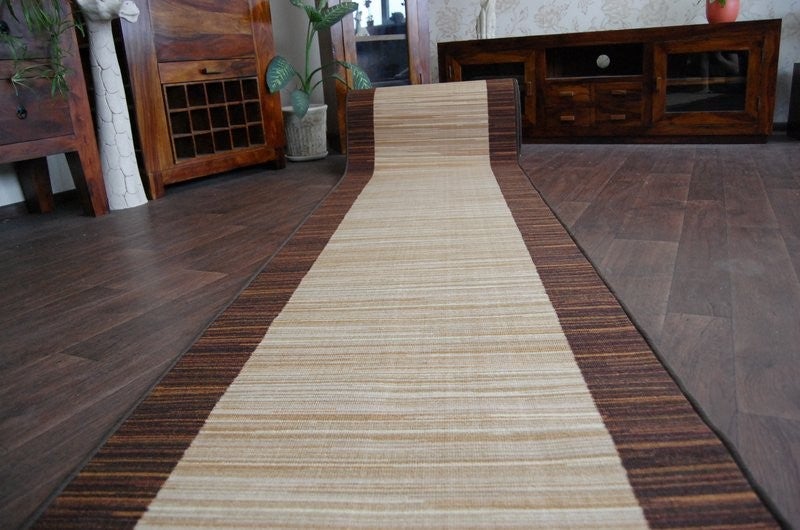 TAPIS DE COULOIR ANTIDÉRAPANT STREIFEN 100 cm marron 100x420 cm - 2