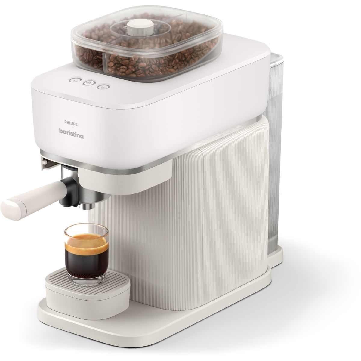 MediaMarkt Philips Cafetera Express, Baristina Variety Bar320/00, 16 Bar, 2 Compartimentos Grano, Molinillo Cerámico, Espresso Y Lungo, 1, 2 L, 3 Años Garantía - Imagen 5