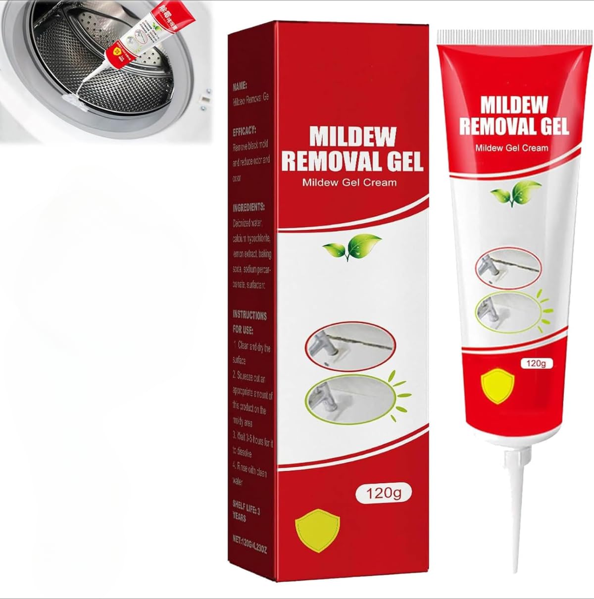 Pasta antypleśniowa do sufitów i ścian, przeciwporostowa, przeciwpleśniowa do ścian, żel o głębokim działaniu, 120 g, pasta