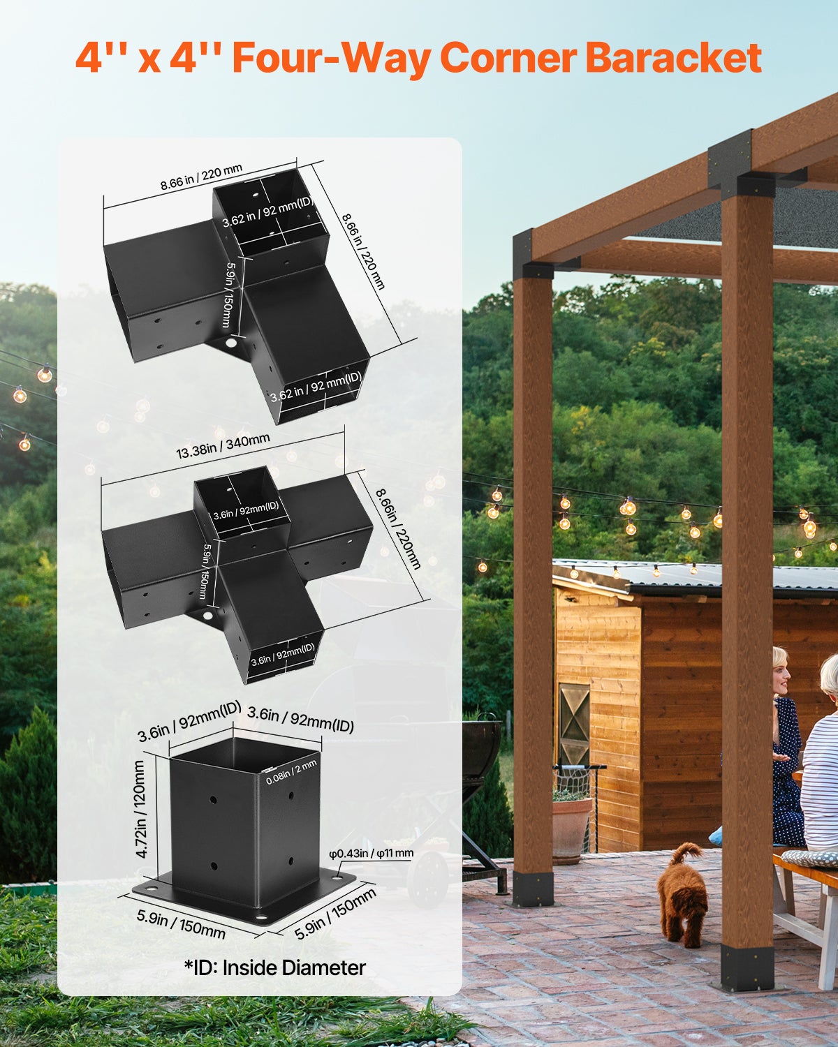 9 connettori per gazebo, pezzi di ricambio di ricambio per gazebo da 3 x 3 m, connettori angolari per tendone, tendoni da 25/19 mm (9