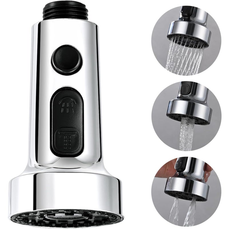 3-trybowa głowica natryskowa do baterii kuchennej G1/2, wymienna, wyciągana, kompatybilna ze zlewem