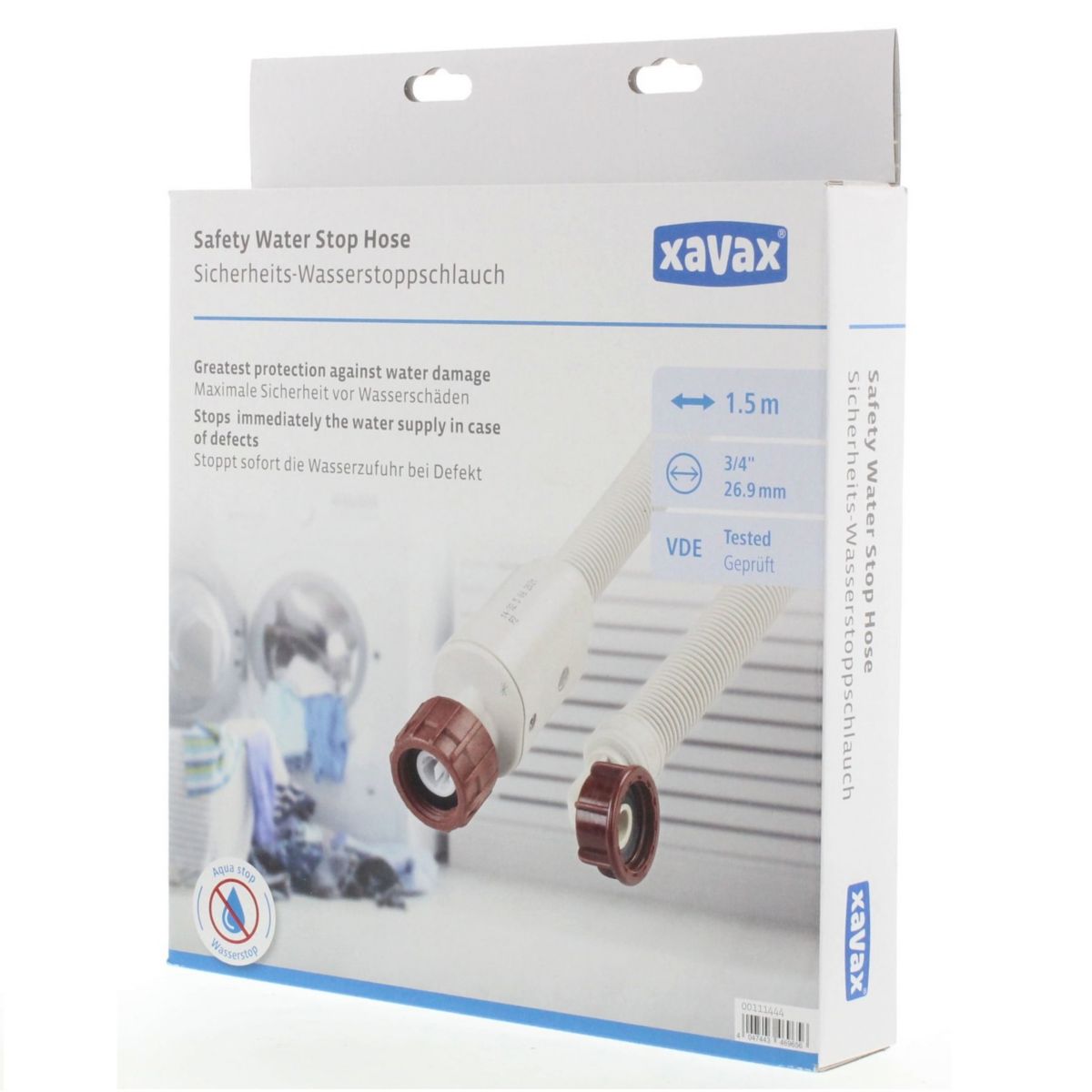 Tuyau XAVAX Anti fuite Lave linge/vaisselle 1.5M - 6
