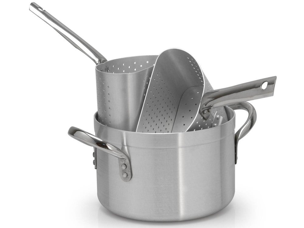 Cacerola de aluminio pardini de 2 segmentos y 28 cm de alto