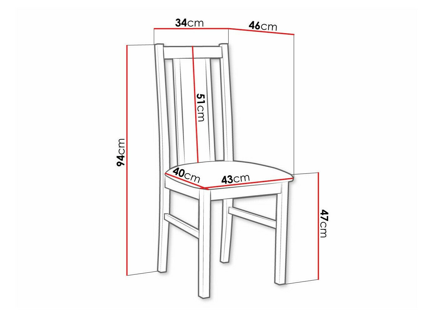 Cadeira Victorville 143, 94x43x46cm, Tecido, De madeira, Madeira, Mobiliário já montado - 4