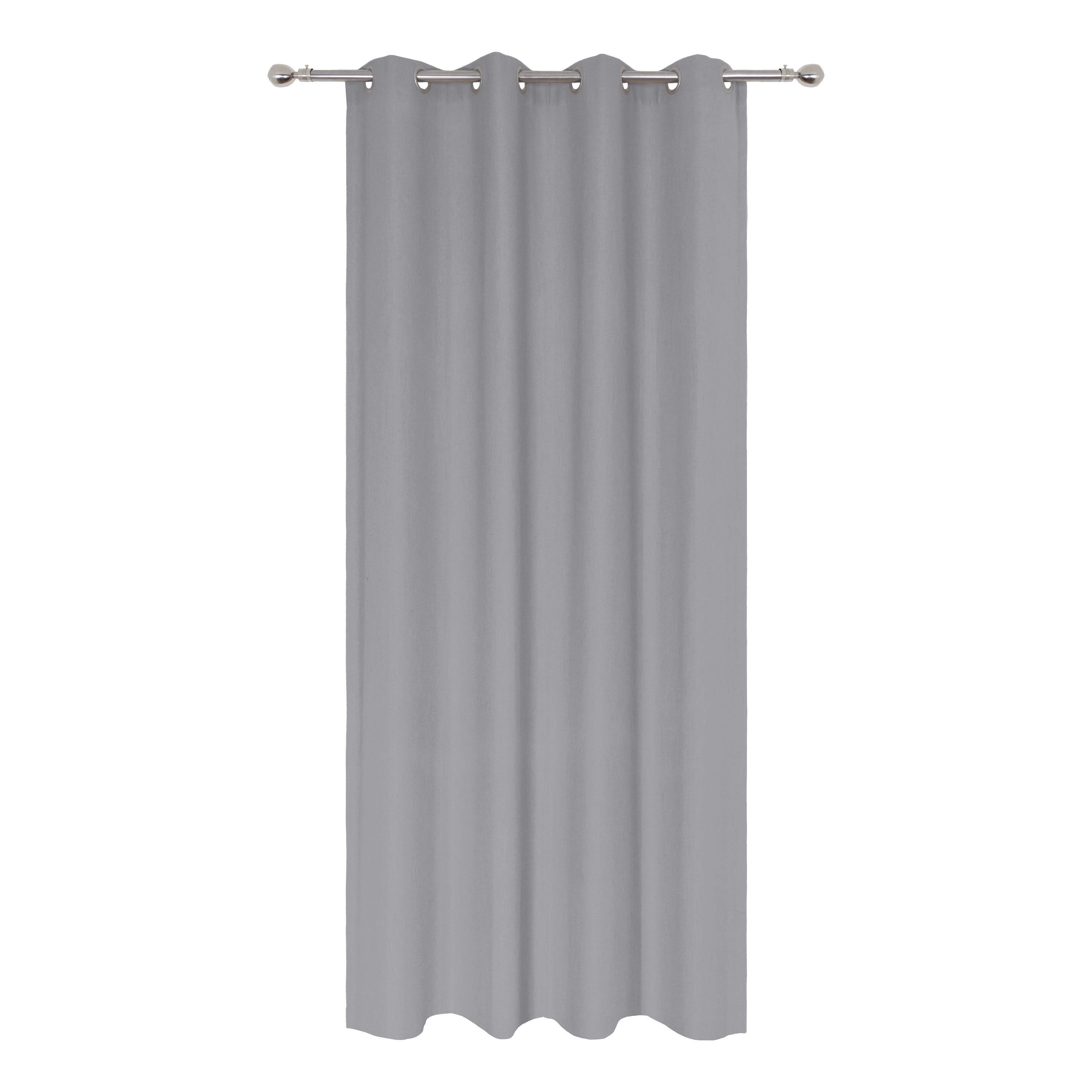 Zasłona filtrująca, Kalpe, bawełna, szara, wys. 280 x szer. 140 cm INSPIRE