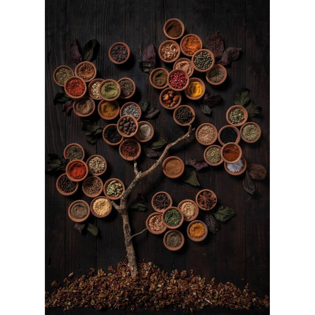 Tableau Sur Toile Tulup - Arbre Abstrait Multicolore - Format 50x100 Cm - Neuf