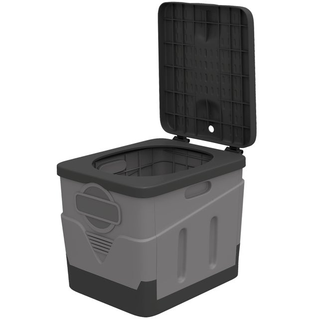 WADEO WC Portatile Extra-Large Pieghevole – Sedile 400 Lb Con Porta Telefono E Carta, Per Campeggio E Viaggi, In ABS