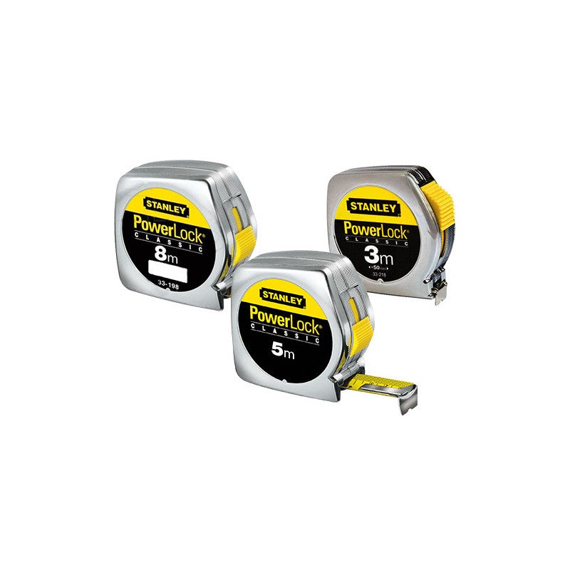 STANLEY Miara zwijana PowerLock D.3m S.12,7mm mm/cm EG II Obudowa syntetyczna z zaczepem do paska luzem - 1-33-238