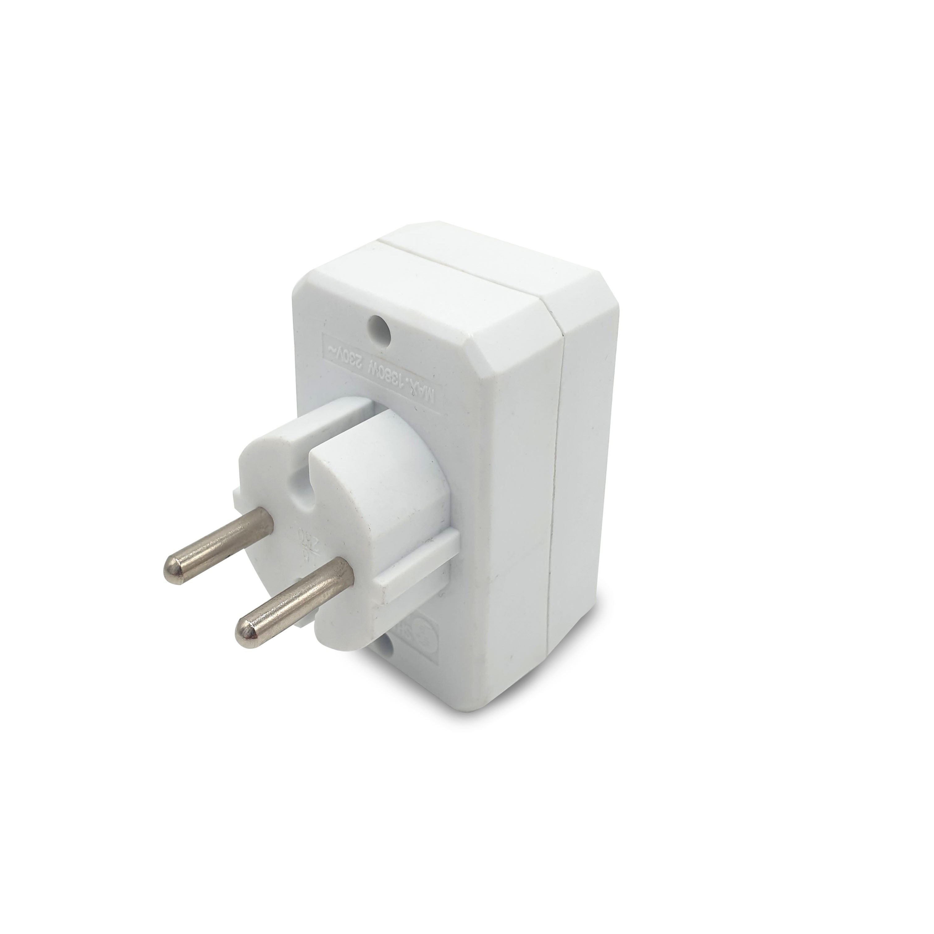Multiprise 3 prises électriques frontales 3x6A - 3