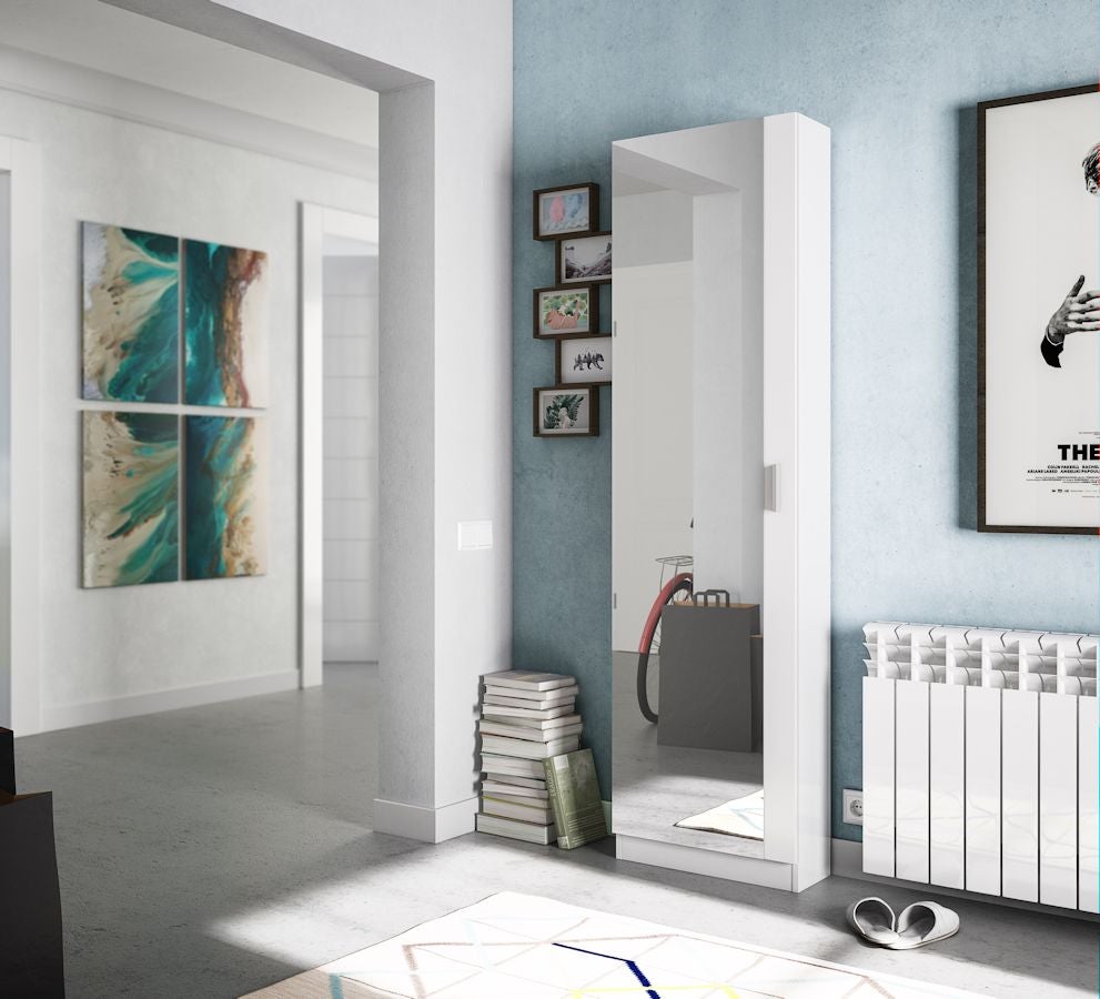 Sapateira com espelho Rock Blanco Brillo 50 x 180 x 20 cm - 2