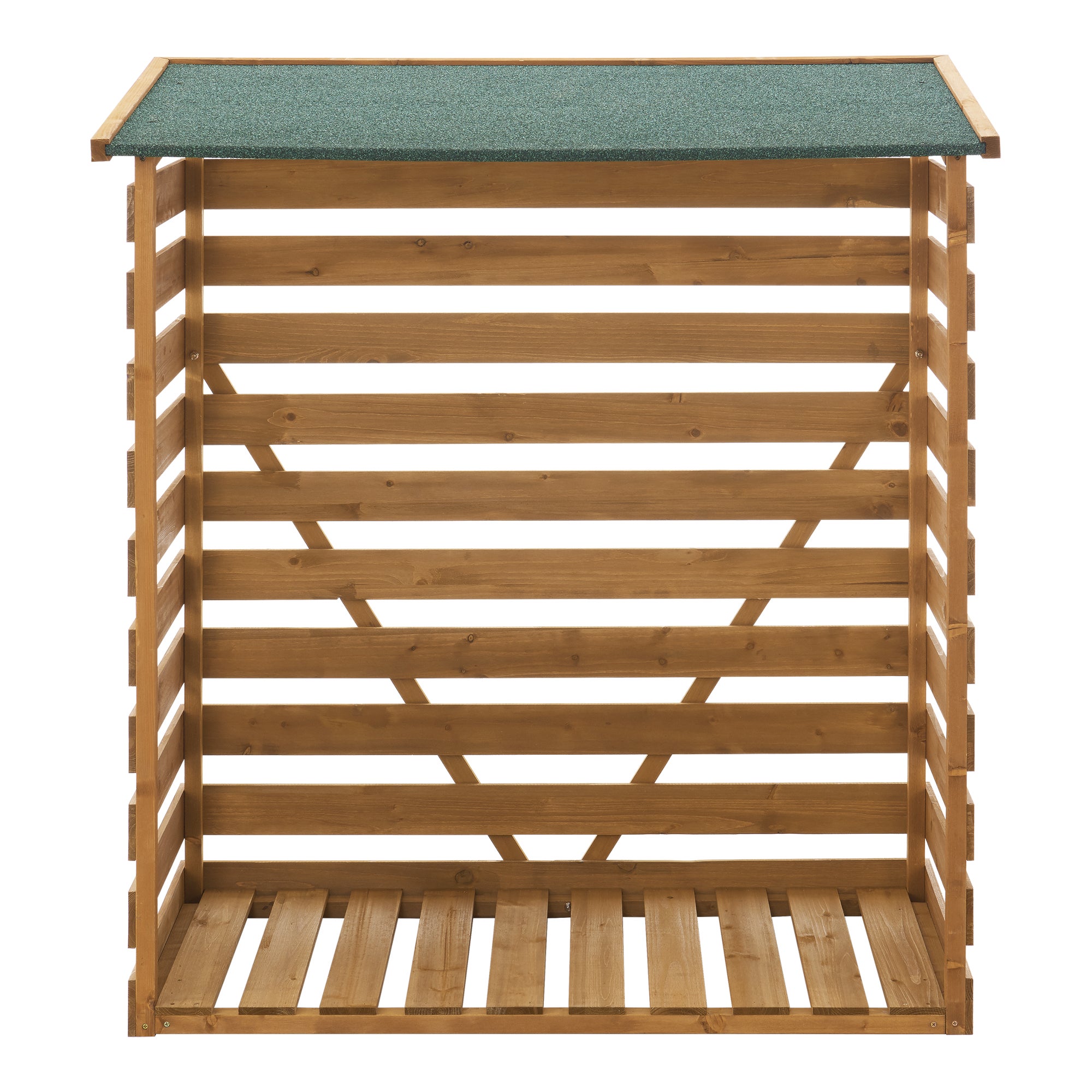 Abri-bûches couvert sapin 123 x 116 x 64 cm [en.casa] - 4