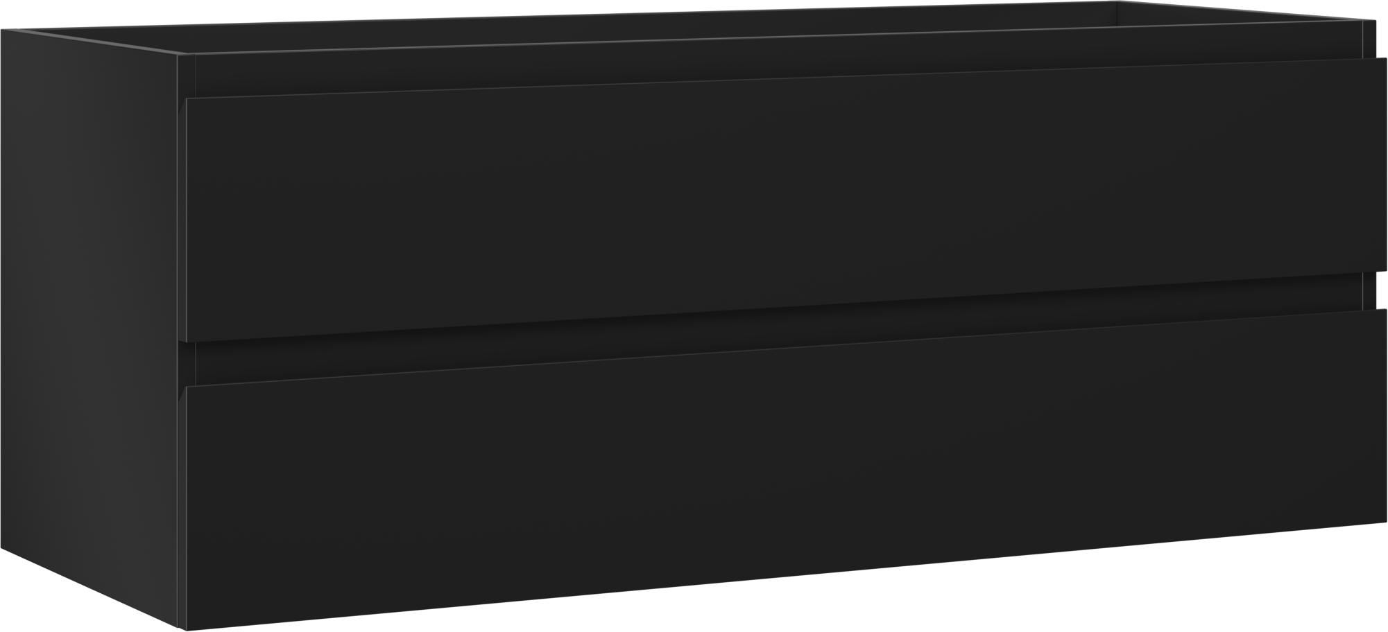 Mexen Orio szafka łazienkowa podumywalkowa 120 cm, 2 szuflady, czarna mat - 91A10-12047-2-BFF71