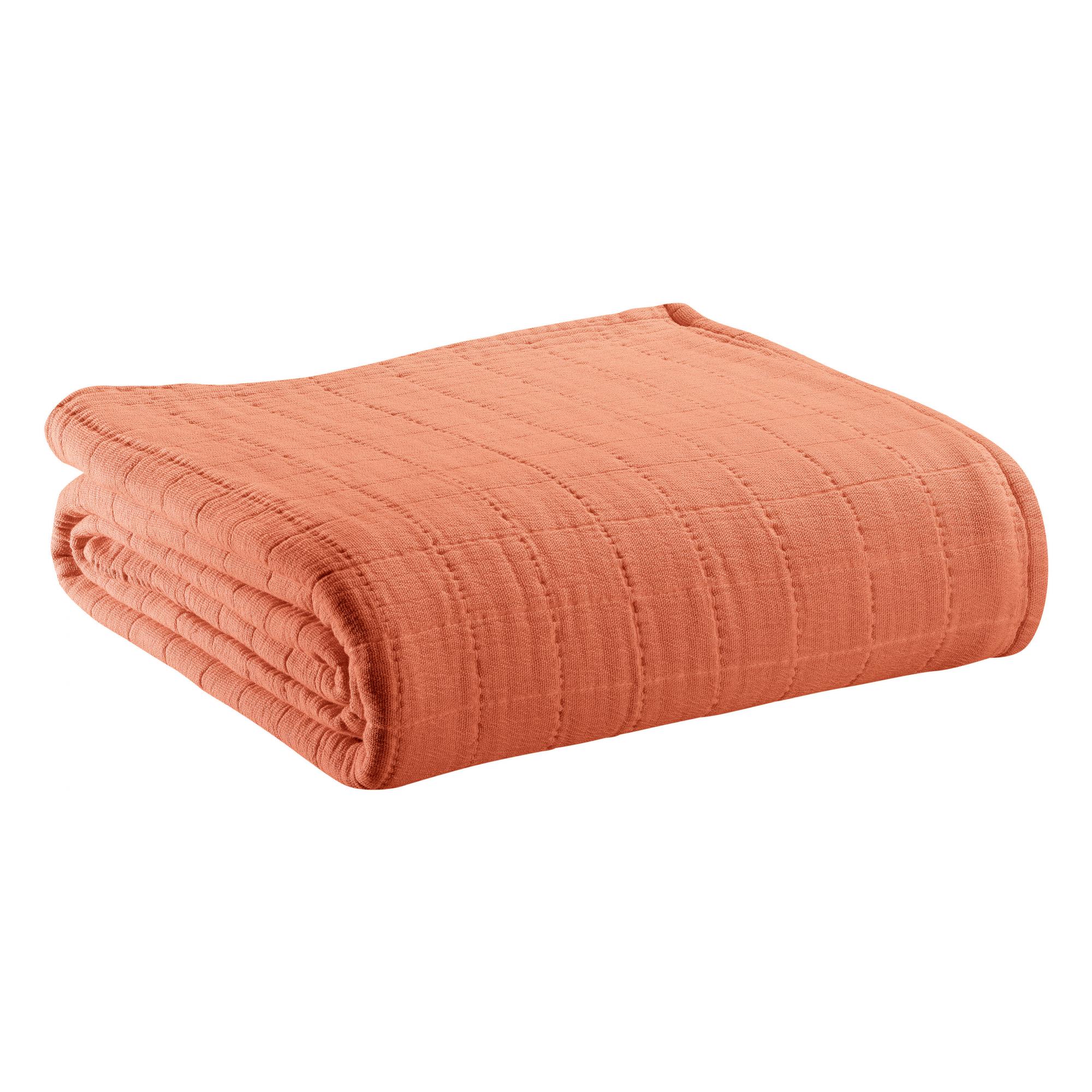 Manta reciclada lisa marmalade 180 x 260 cm marmalade 180 x 260 cm vivaraise