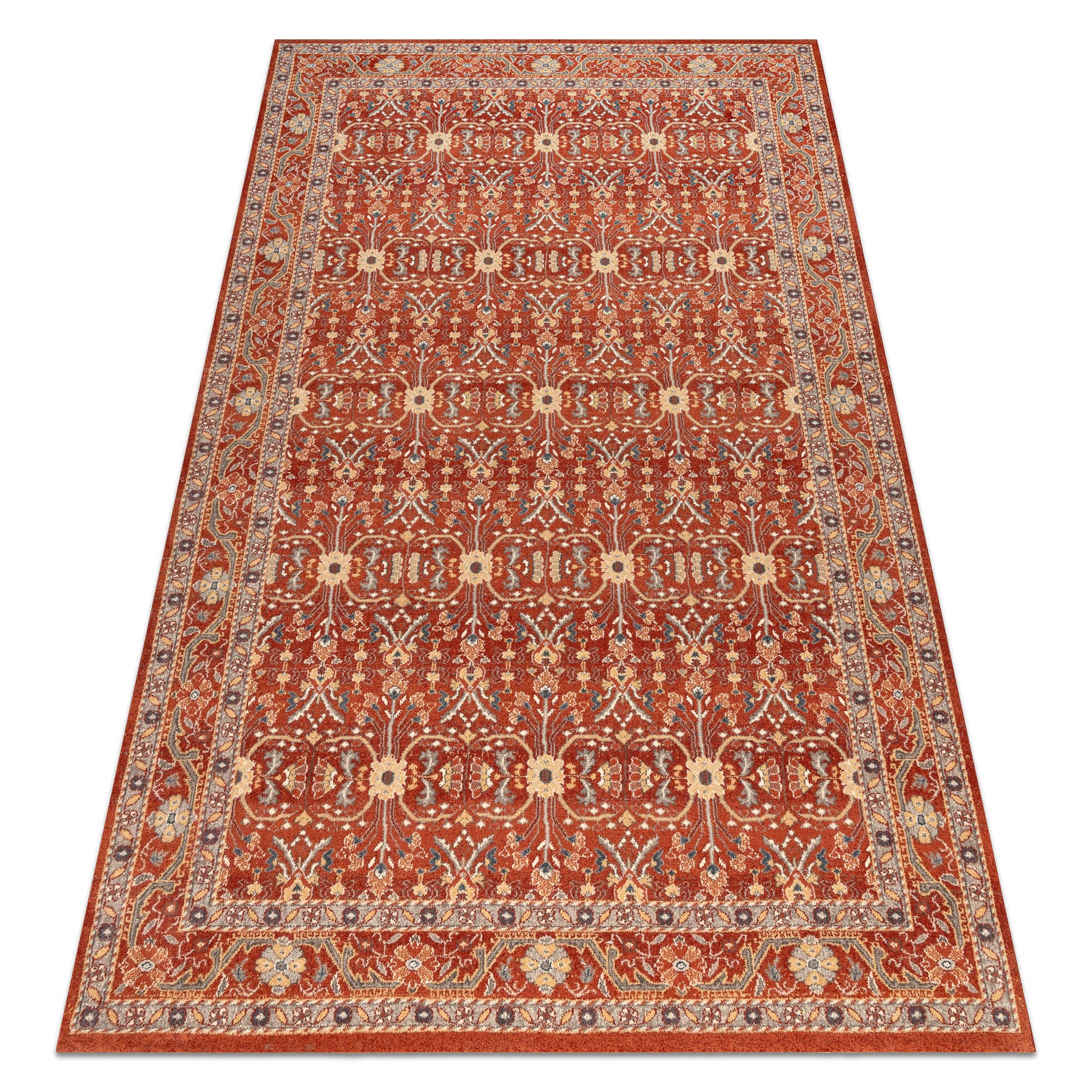 Dywan LEGEND 468 12 GB300 wełniany OSTA - Ornament, ramka eskluzywny czerwony / beż 240x340 cm