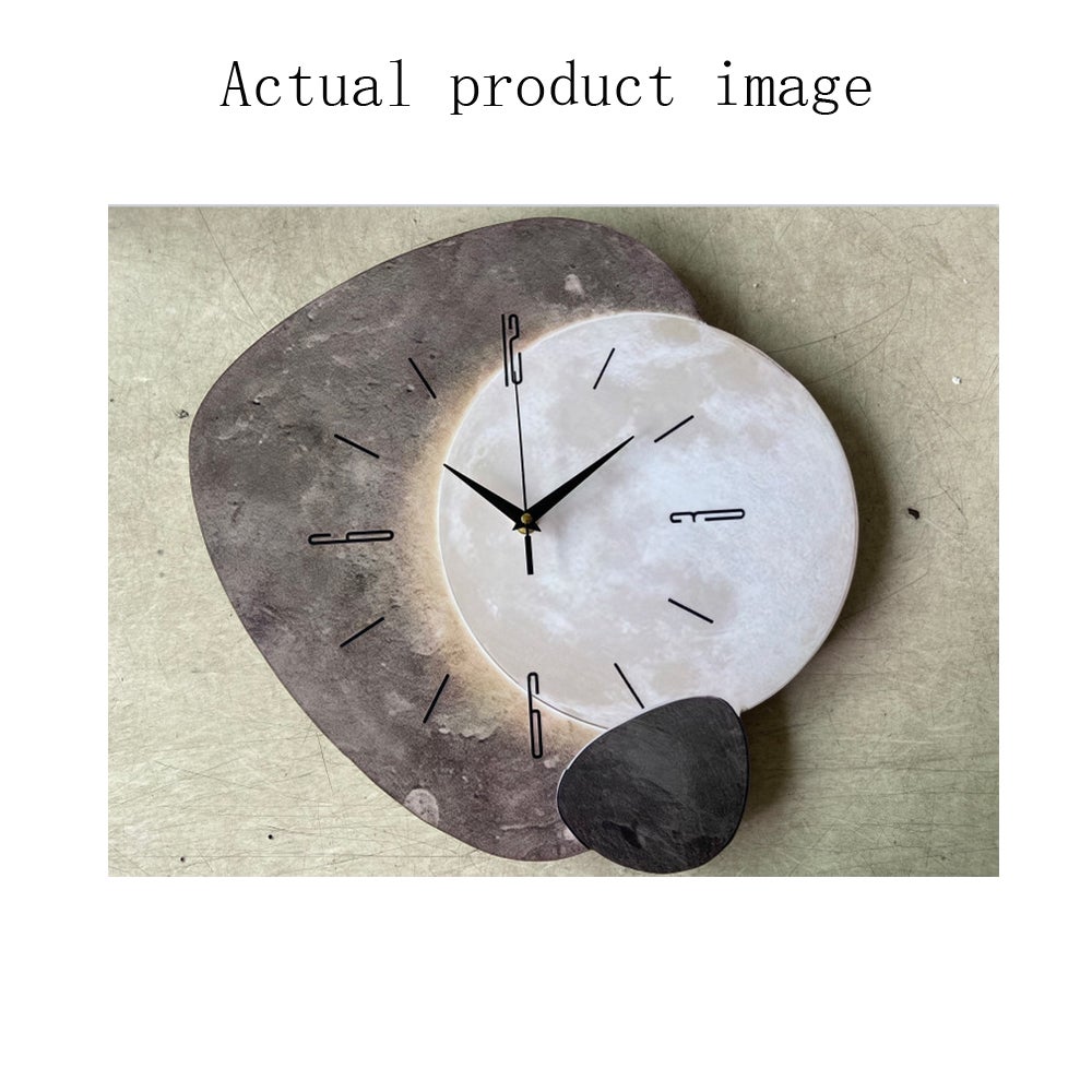 Horloge murale silencieuse et minimaliste moderne ZAEWRY, en bois, idéale pour la salle à manger ou le bureau, 40 cm - 3