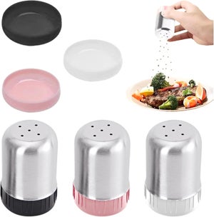 Set De 2 Shakers Sel Et Poivre En Céramique - Design Personnage Oscillant - Pour Table Et Cuisine