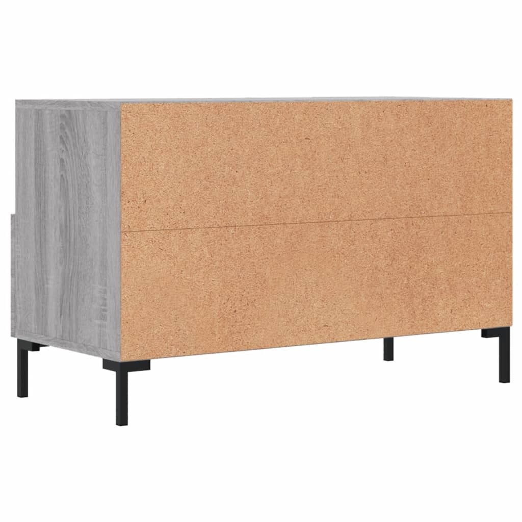 Meuble TV Sonoma gris 80x36x50 Bois d'ingénierie - 8