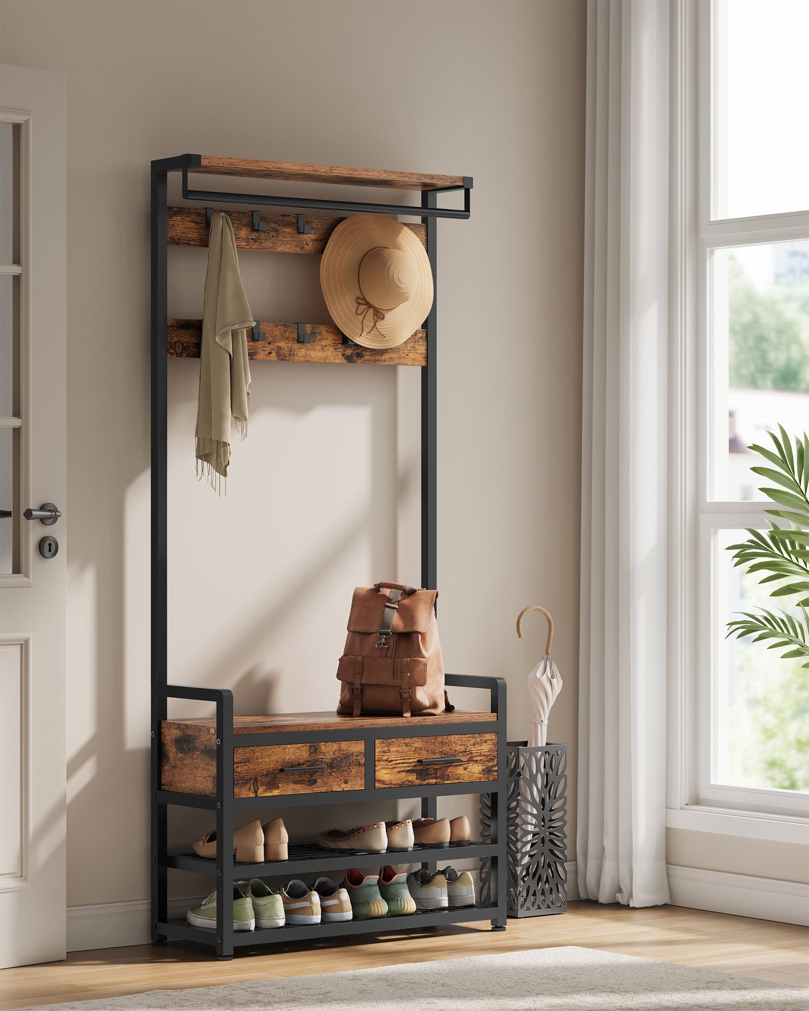 Recibidor Pequeño Colgador Entrada Casa Recibidor Hierro Perchero