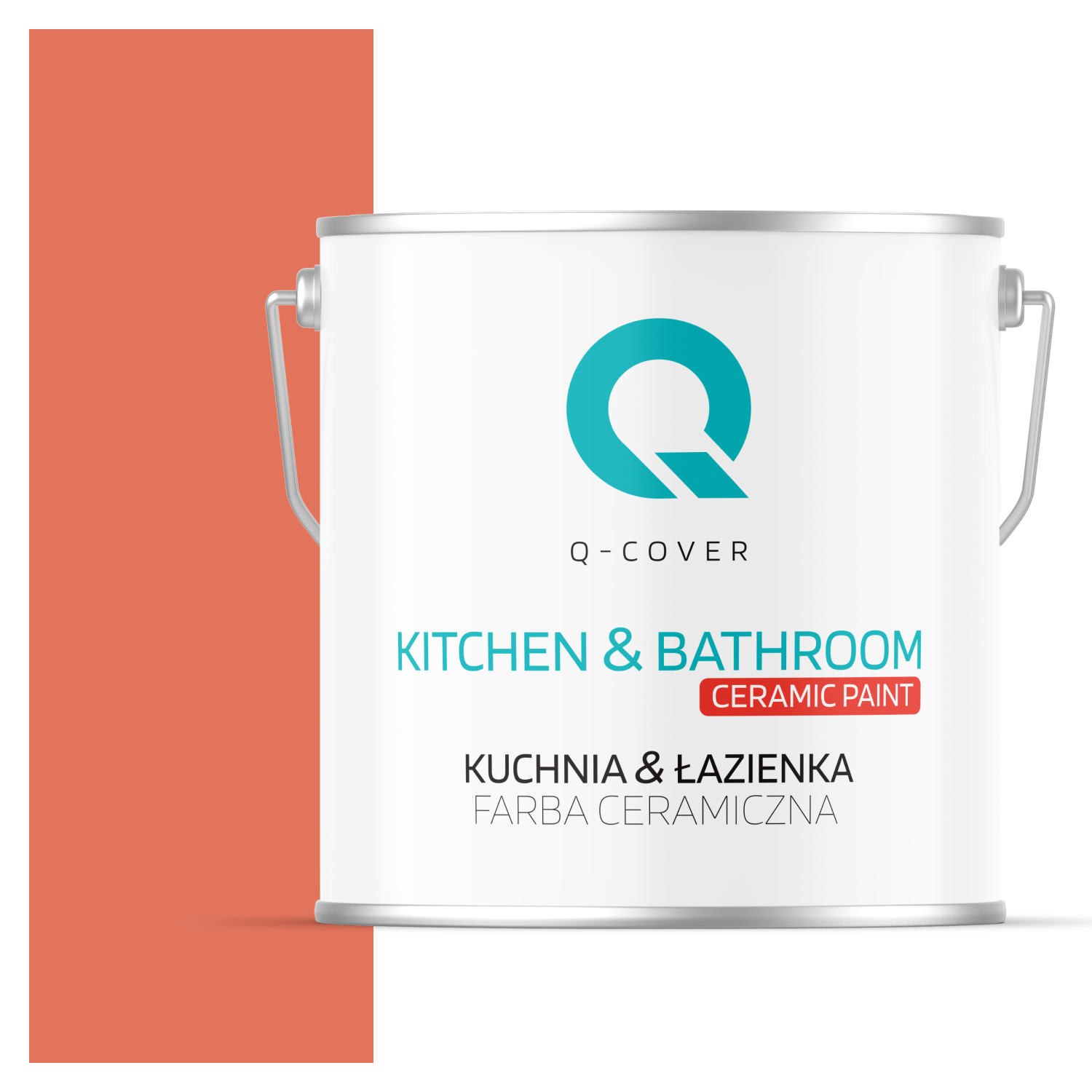 Farba Ceramiczna Kuchnia &amp; Łazienka Q-Cover Pąsowy H6029 Głęboki Mat 5L