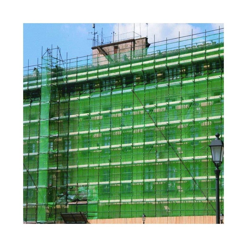 Malla de protección fachada raschel 60 gr, 3 x 10 metros, color verde ...