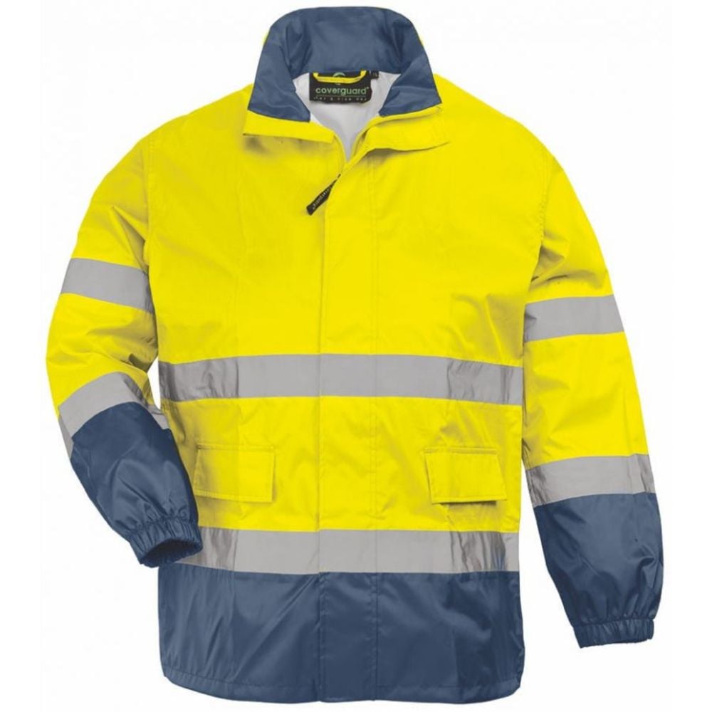 Ensemble de pluie haute visibilité Coverguard HI WAY Jaune / Marine M - 3